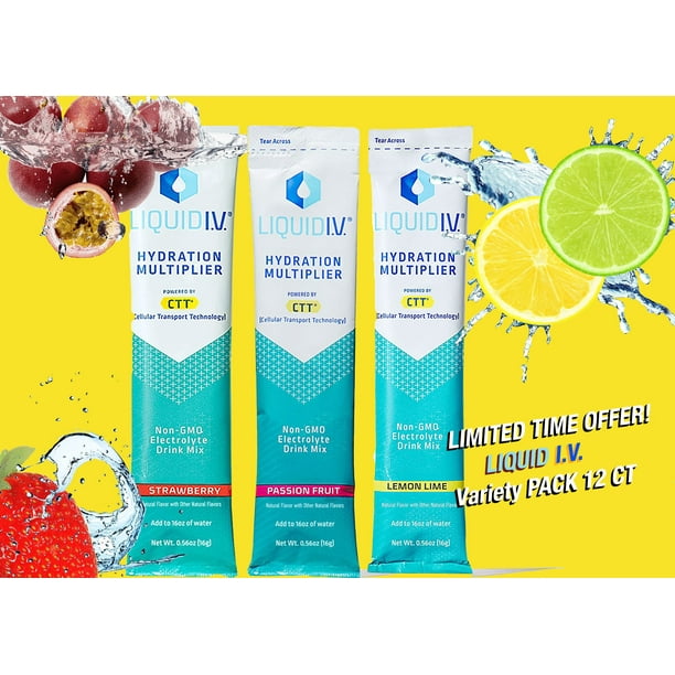 Liquid I.V. Hydration Multiplier, Limited Time Variety Flavor 12ct