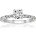 thumbnail image 1 of 3/4ct Diamond Engagement Ring French Pave Set 14k White Gold, 1 of 3