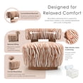 thumbnail image 4 of Furniture of America Zenya Modern Chenille Zebra-stripe Pattern Accent Chair, Rustic Orange, 4 of 14