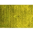 thumbnail image 1 of Ahgly Company Machine Washable Indoor Rectangle Abstract Yellow Contemporary Area Rugs, 2' x 4', 1 of 4