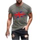 thumbnail image 1 of Mens Casual Manga Corta Botón Abajo Camisetas Estados Unidos Bandera Impresión Cuello Redondo Suéter Camiseta, Poliéster Casual Uso Diario para Hombres, 1 of 5