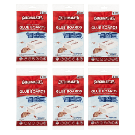 Catchmaster Mouse & Insect Glue Board Traps, 4 ct (6-pack)