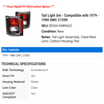thumbnail image 2 of Tail Light Set - Compatible with 1979 - 1986 GMC C1500 1980 1981 1982 1983 1984 1985, 2 of 3
