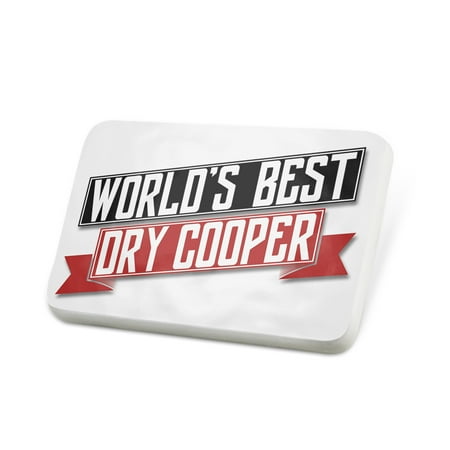 Porcelein Pin Worlds Best Dry Cooper Lapel Badge – (The Best Dried Mango In The World)