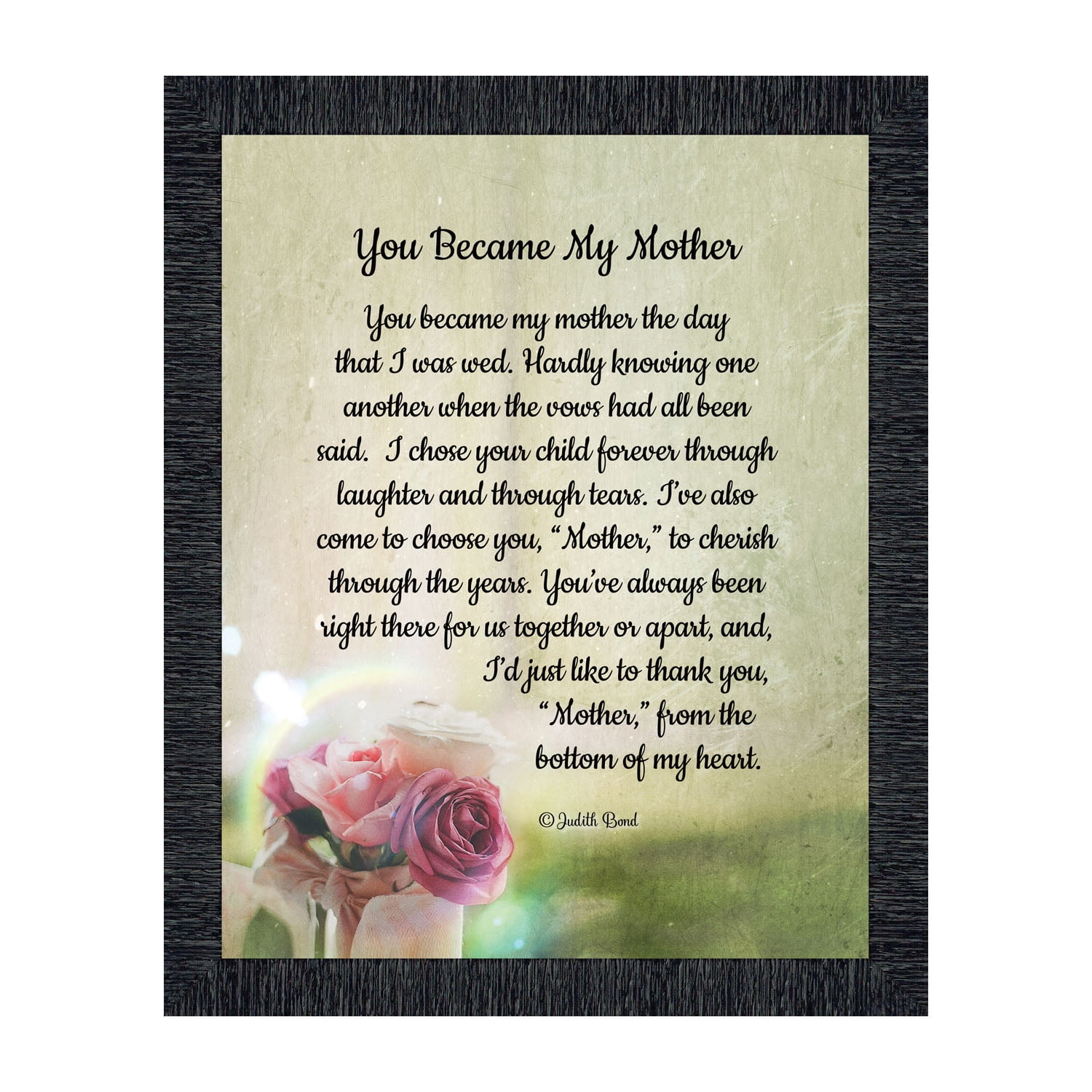 Mothers Day Poem For Daughter In Law Mother In Law Gifts From Daughter In Law, Mother Of The Groom Gifts From  Bride, Birthday Gifts For Mother In Law, Gifts For In Laws, Future Mother -In-Law Framed Poem, 2120 - Walmart.com