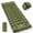 Military Green, variant on COTINSE Double Camping Sleeping Pad with Wave Pattern, Ultralight TPU Inflatable Mattress for 2 People, Built-in Foot Pump, Compact & Portable for Hiking & Backpacking, Gary