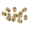 thumbnail image 1 of Uxcell Knurled Insert Nut M3 x 5mm L x 5mm OD Female Thread Brass Embedding Nut 60 Pack, 1 of 5