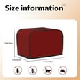 thumbnail image 5 of Honeii Maroon Print 2 slice Toaster Cover, Two Slice Toaster Dust-proof Cover For Kitchen Small Appliance and Fingerprint Protection, 5 of 7