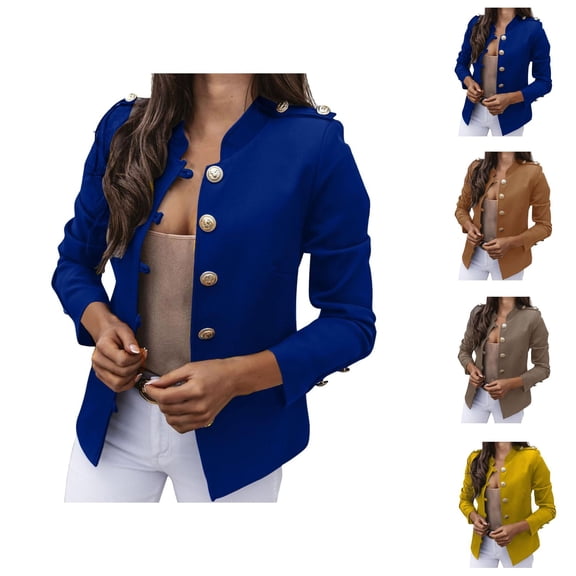 Casual Blazers for Women 2025 Long Sleeve Open Front Neck Business Casual Work Office Jacket