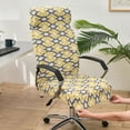 thumbnail image 5 of Stretch Printed Computer Office Chair Covers,Desk Rotating Chair Slipcovers Removable Washable Anti-Dust Spandex Chair Protector Cover for Office Chair-M(14.9-21.6inch)-07, 5 of 8