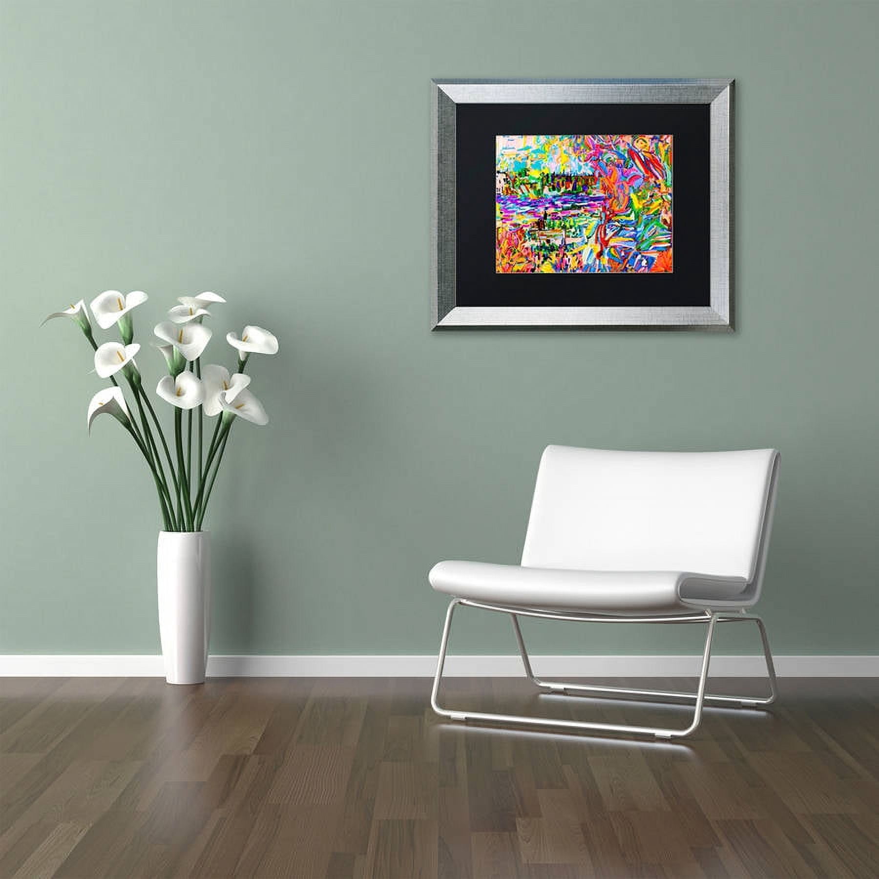 Trademark Fine Art "A Bouquet For Kitsilano" Canvas Art by Josh Byer, Black Matte, Silver Frame