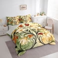 thumbnail image 2 of Homewish Retro Baroque Floral 7pcs Queen Bedding,Vintage Oil Painting Bedding Comforter Set Queen,Green Cream,Light Gray Reversible, 2 of 8