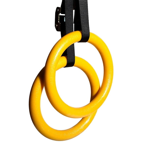 PHAT Gymnastic Rings, Fitness Rings w/Adjustable Buckles Straps for Upper Body Strength & Bodyweight Excercising, Cross Fitness Training, Suspension Training