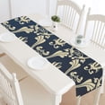 thumbnail image 2 of MKHERT Blue gold pattern Table Runner for Kitchen Wedding Party Home Decor 14x72 inch, 2 of 4