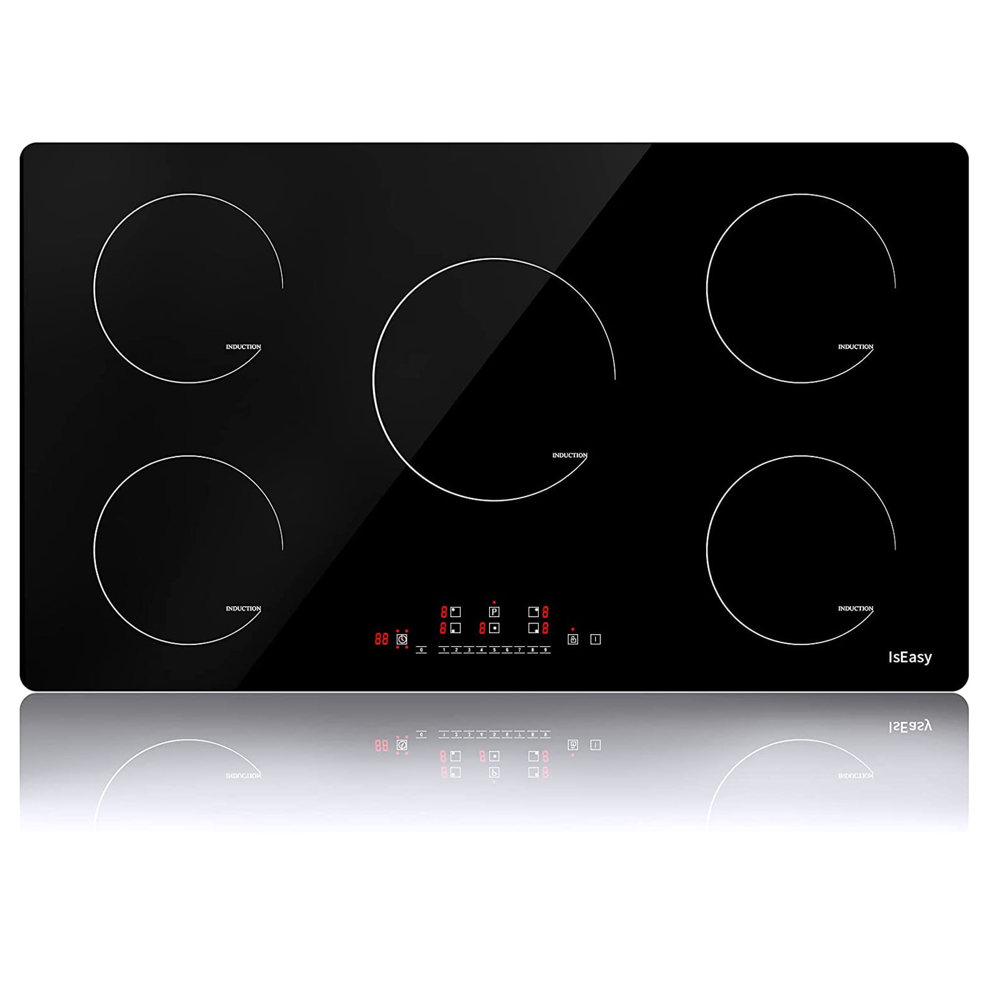 IsEasy 35Inch Induction Cooker Cooktop, 5 Burner, Electric BuiltIn