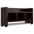 thumbnail image 1 of Alaterre Furniture 25" Bath Storage Shelf with Two Towel Rods in Espresso, 1 of 3