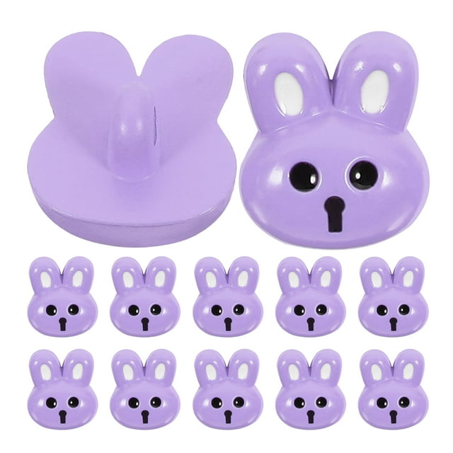 ColoMX 12 piezas Botones de Conejito de Pascua Botones de conejo Butones de dibujos animados Botones de bricón Botones de costura