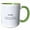 Green/White, variant on 3drose, Scintilla and Its Meaning Typography, 15oz Mug
