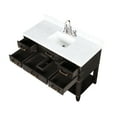 thumbnail image 5 of Brown Oak Single Bath Vanity 48"w X 22"d, Marble Top & Faucet - Soft Close, 5 Drawers And Open Cabinet Shelf Give Generous Storage Space 48" W 22" D With 5 Provide Plentiful Facilities, 5 of 6