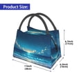 thumbnail image 2 of Disketp Night Sky Beach Scene Bolsa Térmica Estampada, Bolsa Térmica Aislante para Almuerzo, Playa y Campamento, 2 of 6