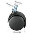 thumbnail image 3 of 8Pcs 1.25 inch Office Chair Casters Nylon Twin Wheel,Threaded Stem Mount, 3 of 4