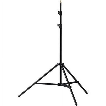 Image of 8 -2 Medium Weight Lightstand with 5/8 Mounting Stud 3-Sections with 2 Risers Black Anodized