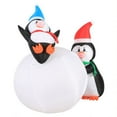 thumbnail image 1 of Occasions Christmas 6 Foot Inflatable Penguins With Swirling Lights, 1 of 5