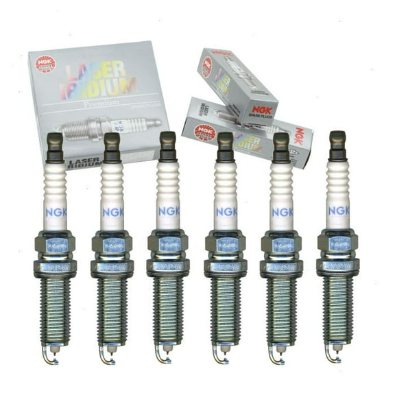 6 pc NGK Laser Iridium Spark Plugs compatible with Infiniti Q50 3.7L V6 2014-2015