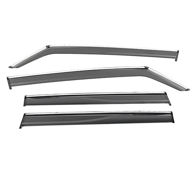 4Pcs Smoke Window Visor Vent Sun Shade Rain Guard Deflector for Jeep Renegade 2016-2019