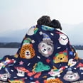 thumbnail image 6 of XMXT Flannel Throw Blanket for Couch, Funny Animal Cartoon Portrait Bed Sofa Decor Blankets for Home Bedroom, 60 x 50 inches, 6 of 9