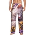 thumbnail image 1 of Balery Warm Sunflower Sleeping Cat Pantalones de pijama para hombre, pijama ultraligero, pantalón de descanso-Small, 1 of 6