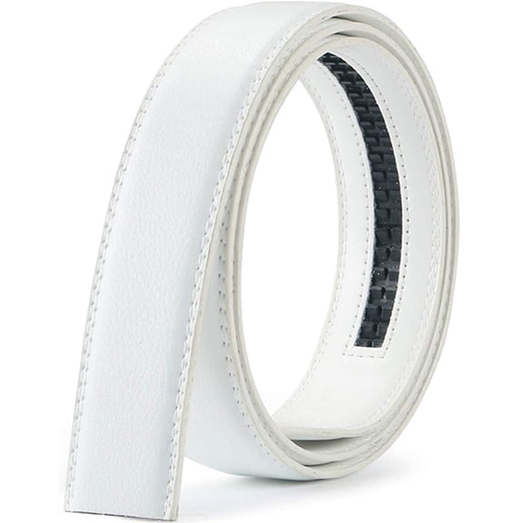 Nelbons Men's Leather Ratchet Belt Strap Only 35mm 1 3/8,Leather Belt without Buckle,replacement belt