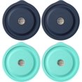 thumbnail image 1 of Shiyou-couvercles de Remplacement pour Pyrex 7200-PC 2 Tasses, Couvercle de Rangement Rond en Silicone pour Anchor Hocking Bol en Verre Lot de 4 avec Marque de Date, 1 of 4