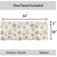thumbnail image 4 of Fall Harvest Pumpkin Curtain Valances For Kitchen Windows 54x18 Inch Orange White Autumn Thanksgiving Decorations Rod Pocket Valance Farmhouse Short Window Curtains for Bathroom Living Room Decor, 4 of 6