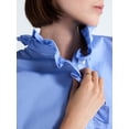 thumbnail image 4 of Free Assembly Women's and Women's Plus Ruffle Neck Cotton Top, Sizes XS-4X, 4 of 6