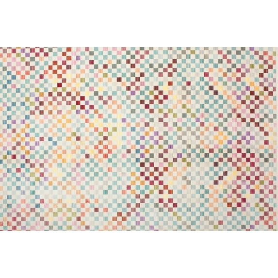 Ahgly Company Indoor Rectangle Contemporary Gold Abstract Area Rugs, 5' x 8'