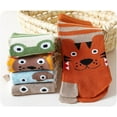 thumbnail image 3 of Kids Cotton Toe Socks Medium Tube Two Toed Socks Cute Cartoon Animal Socks for Boys Girls 3-12 Years, 5 Pairs, 3 of 7
