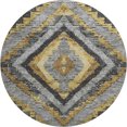 thumbnail image 2 of Addison Rugs Mayfield Premium Machine Washable Transitional Aztec Gold Round Rug, 8' x 8', 2 of 6
