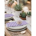 thumbnail image 5 of Purple Cloth Napkins Set of 6 Reusable Dinner Napkins, Country French Rustic Buffalo Plaid Modern Art Cocktail Napkin Washable Table Napkins for Wedding/Holiday Party/Baby Shower 20"x20", 5 of 7