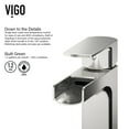 thumbnail image 4 of VIGO Matte Stone Starr Composite Rectangular Vessel Bathroom Sink in White with Amada Faucet and Drain in Brushed Nickel, 4 of 10