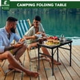 thumbnail image 3 of Small Folding Table, Easy for Storage, Compact and Portable Picnic Table for Grill, Outdoor Camping, Garden, Patio, Dining, BBQ, Party, Market, 2Ft (Small, Black), 3 of 8
