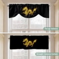 thumbnail image 3 of Tie Up Valance for Windows Flames Dragon Curtains Valances Rod Pocket Valance Window Treatments Yellow Modern Art Balloon Curtains for Kitchen Living Room Bedroom Bathroom Decor 54x18 Inch, 3 of 9