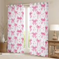 thumbnail image 2 of Homewish Girl Lovely Bowknot Black Out Curtains,Cartoon Ribbon Bow Curtains Pack of 2 (42x63 Each),Princess Pink Loves Bedroom Curtains For Kids,Ultra Soft Home Decor, 2 of 6
