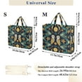 thumbnail image 2 of FORMRS Womens Corduroy Tote Bag Crossbody Shoulder Handbag with Pocket, Brown Mystical Owls, 2 of 7