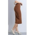 thumbnail image 5 of Women’s Classic Below Knee Pencil Skirt Stretch Line Midi Skirt of Business Casual Outfits, 5 of 6