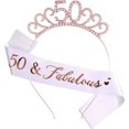 thumbnail image 1 of Coronita aniversario 50 años, Aliaj, 12 x 18 cm, Roz, 1 of 3