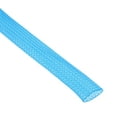 thumbnail image 2 of PET Expandable Sleeving 25ft 1/2" Sky Blue Cable Management Sleeve Cord Organizer for Wrap Protect Cable, 2 of 5