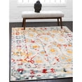 thumbnail image 1 of Unique Loom 3142342 8 x 10 Pi Piazza Rosso Tapis Rectangulaire&44; Couleur Multi, 1 of 10