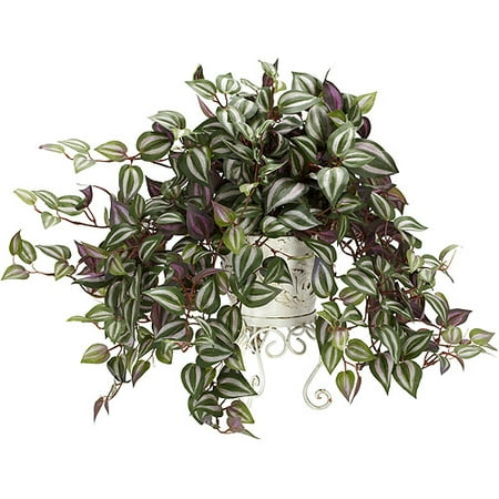 wandering jew with metal planter silk plant walmart com wandering jew with metal planter silk plant walmart com
