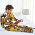 thumbnail image 6 of Fotbe Skull Cowboy Pattern Long Sleeve Pajama Set for Men,Sleepwear Set,2-piece Loungewear Set,Soft PJs Comfy Nightwear with Pockets-Small, 6 of 7